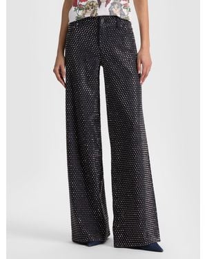 Alice + Olivia Amazing Embellished Jean - Black
