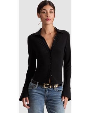 Alice + Olivia Freya Fitted Top - Black