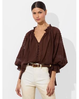 Alice + Olivia Josephine Blouse - Brown