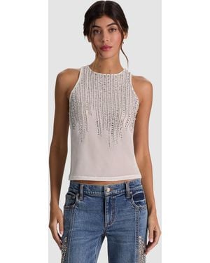 Alice + Olivia Pania Embellished Tank - Blue
