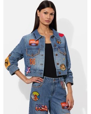 Alice + Olivia A+O X Bronco Denim Jacket - Blue