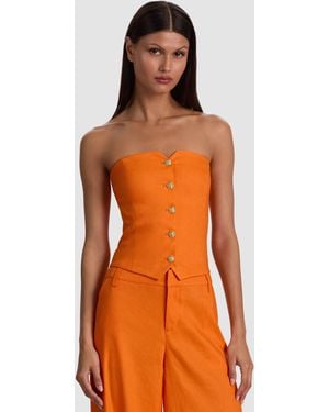 Alice + Olivia Kelcey Strapless Vest - Orange