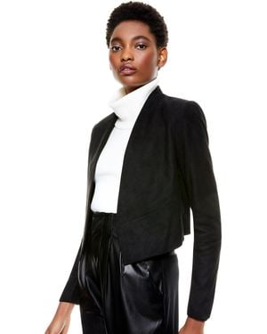 Alice + Olivia Harvey Suede Jacket - Black