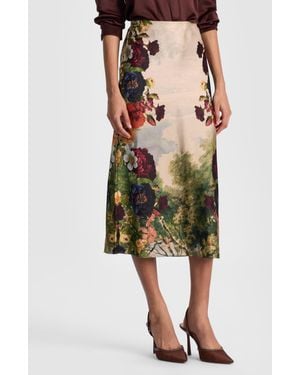 Alice + Olivia Maeve Slip Skirt - Green