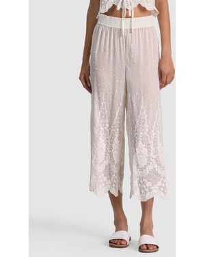 Alice + Olivia Elba Pull On Ankle Pant - Pink