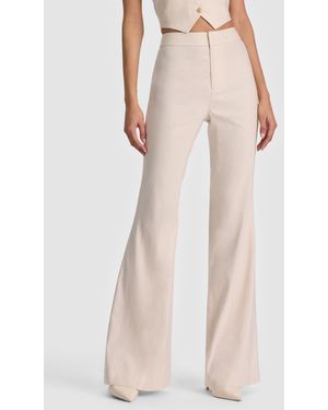 Alice + Olivia Linden Linen Bootcut Trouser - Pink