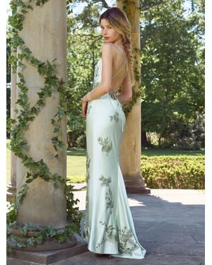 Alice + Olivia Montana Embellished Maxi Slip Dress - Green