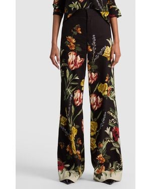 Alice + Olivia Dylan Linen Pant - Black