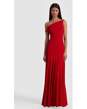 Alice + Olivia Noelia Twist Strap Maxi Dress - Red