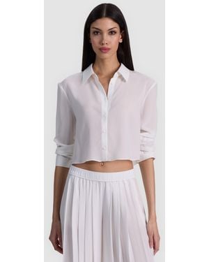Alice + Olivia Leon Button Down - White