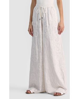 Alice + Olivia Ojai Wide Leg Pant - White