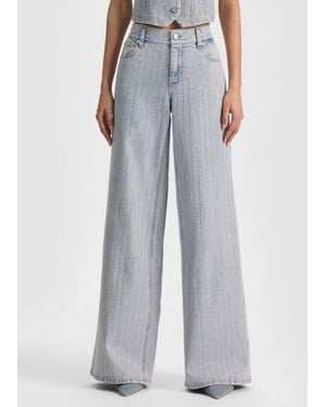Alice + Olivia Amazing Embellished Jean - Blue