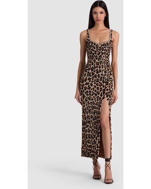 Alice + Olivia Eve Embellished Midi Gown - White