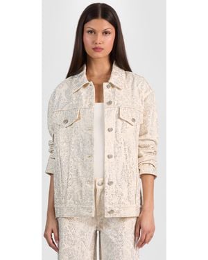 Alice + Olivia Jeff Embellished Denim Jacket - Blue