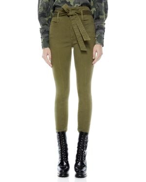 Alice + Olivia Good Tie Waist Skinny Jean - Green