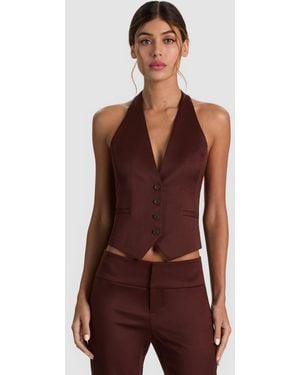Alice + Olivia Erica Vest - Red