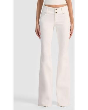 Alice + Olivia Kai Low Rise Jean - White