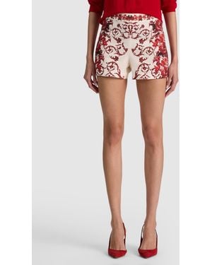 Alice + Olivia Hera Linen Short - Red