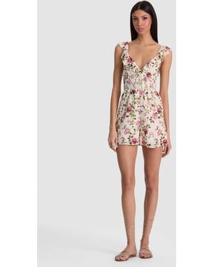 Alice + Olivia Gemma Romper - White