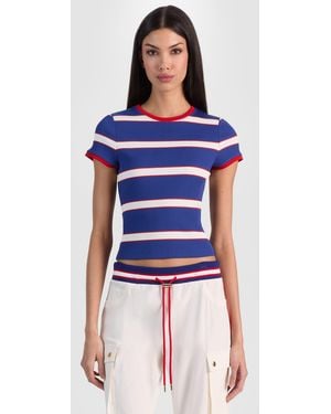 Alice + Olivia Onie Baby Ringer Tee - Blue