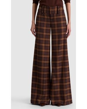 Alice + Olivia Olivia Wide Leg Pant - Brown