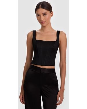 Alice + Olivia Lilianna Corset Top - Black
