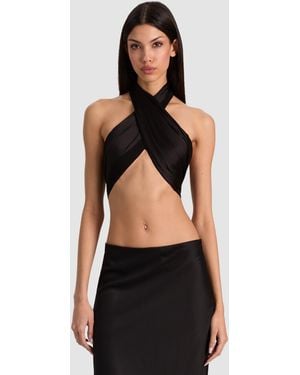 Alice + Olivia Alexa Fringe Scarf - Black