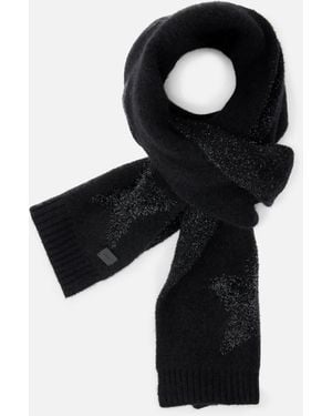 AllSaints Star Tinsel Metallic Scarf - Black