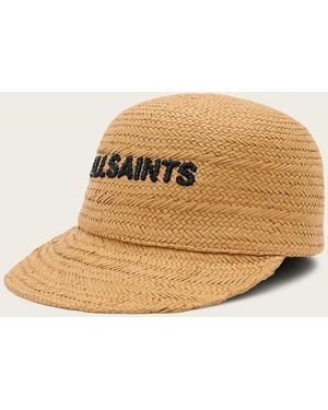 AllSaints Mila Straw Baseball Cap - Natural