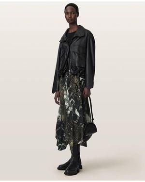 AllSaints Arleen Panelled Maxi Skirt - Green