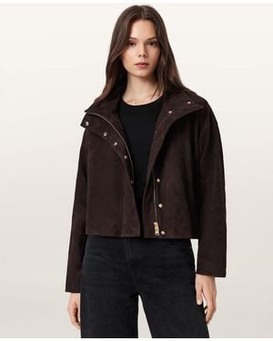 AllSaints Ryder Suede Jacket - Black