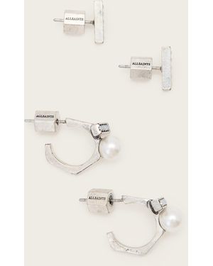 AllSaints Nellie Huggie Earring Set - Natural
