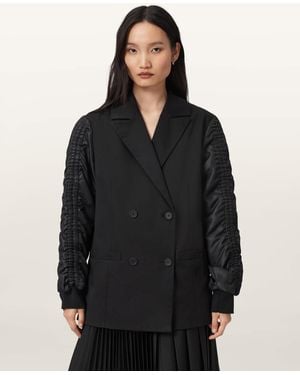 AllSaints Lorna Cotton Blazer Jacket - Black