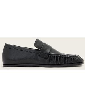 AllSaints Julie Studded Leather Loafers - Black