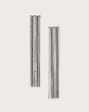 AllSaints Corrine Long Earrings - White