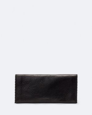 AllSaints Siloh Pinked-Edge Leather Continental Wallet - White