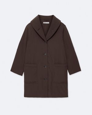 AllSaints Darcie Padded Nylon Cocoon Coat - Brown