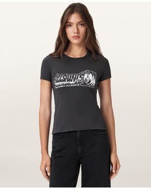 AllSaints Williams X Burnout Stevie T-Shirt - Black