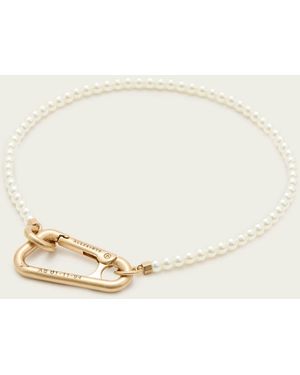 AllSaints Pearl Carabiner Clasp Necklace - Natural