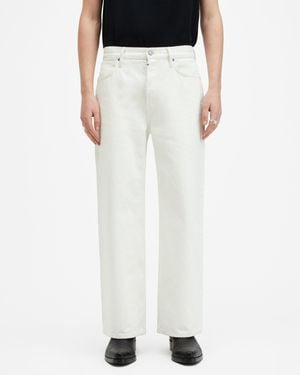 AllSaints Lenny Loose Fit Wide Leg Denim Jeans - White