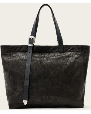 AllSaints Haven Leather Tote Bag - Black