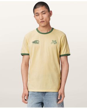 AllSaints Brasilia Short Sleeve Crew Neck T-Shirt - Natural