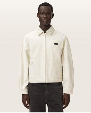 AllSaints Korey Borg Lined Relaxed Fit Jacket - Natural