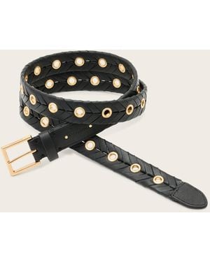 AllSaints Alice Eyelet Woven Leather Belt - Multicolour