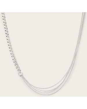 AllSaints Fern Multi Chain Necklace - Natural