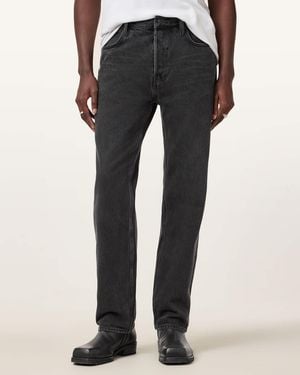 AllSaints Reid Straight Fit Denim Jeans - Black
