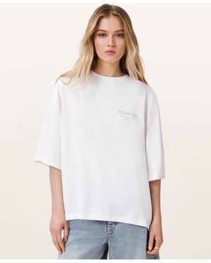 AllSaints Underground Amelie Oversized T-Shirt - White