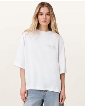AllSaints Underground Amelie Oversized T-Shirt - White
