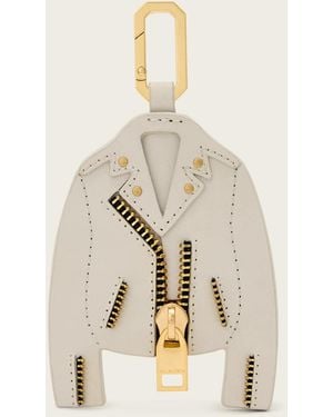 AllSaints Balfern Leather Keyring - Natural