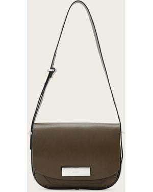 AllSaints Etta Leather Satchel Bag - Natural